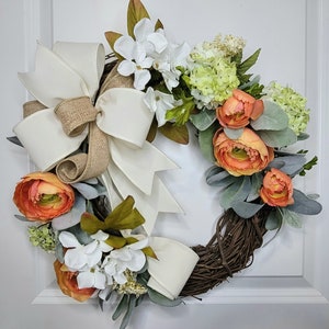 Spring Door Wreath, All Seasons Wreath, Mother's Day Wreath, Front Door Wreath, Year Round Wreath