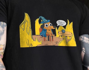 Dungeons and Dragons T-shirt: This is Fine Funny DnD Tee