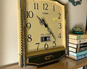 Orologio da parete vintage Citizen con suoneria e suoneria – Classico giapponese