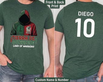 Tierra de Guerreros Mexico World Cup 2026 T-Shirt – Custom Name & Number Soccer Tee