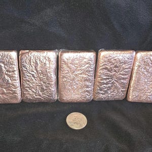 5 x 10 oz (50 oz total) Hand-Poured .999 Copper Bars (Set of Five 10oz Bars - 50oz Total) – Rustic Bullion, Made in US