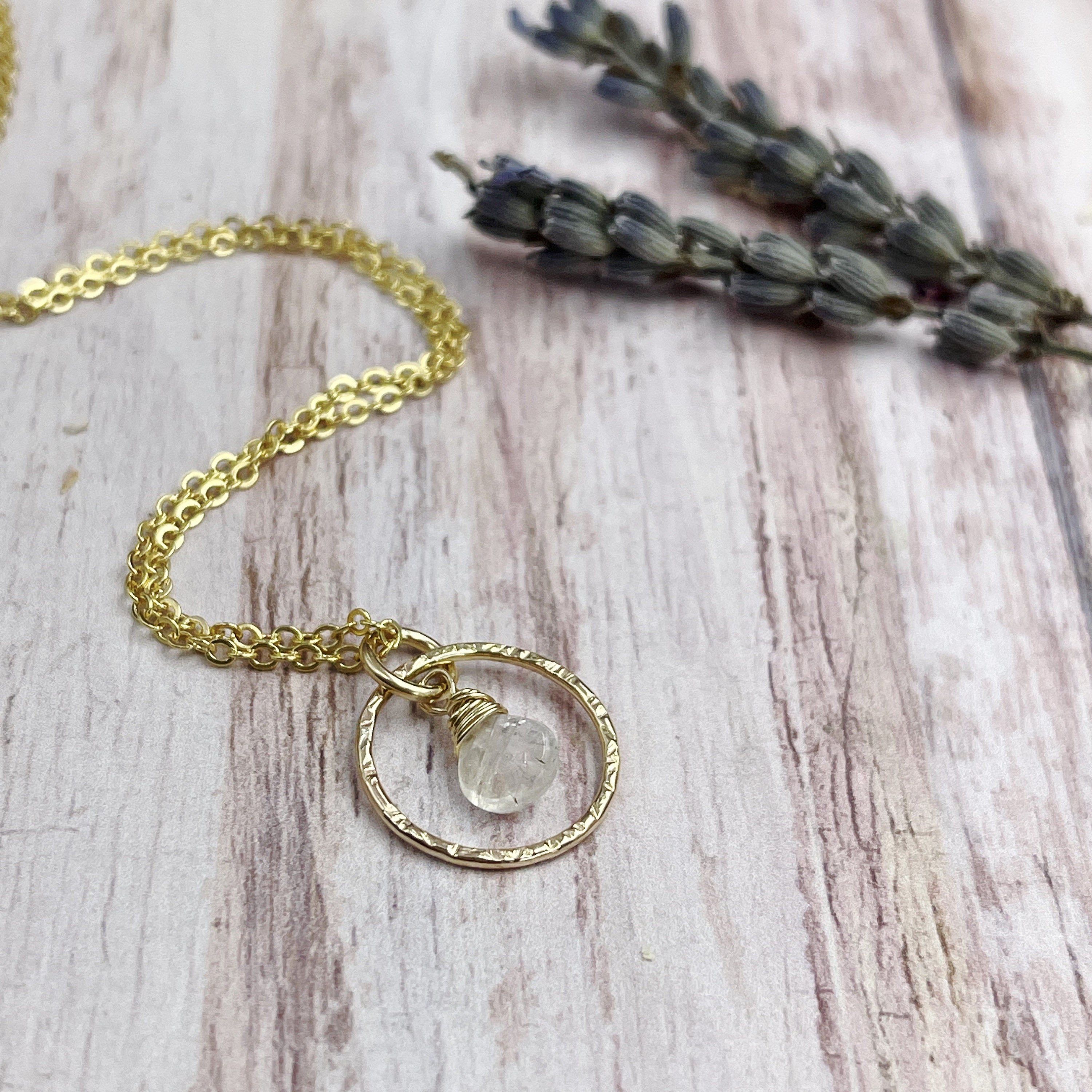 Moonstone Necklace June Birthday Gift 