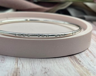 Personalised Bangle, Family Names Jewelry, Mum Gift, Childrens Name Jewelry, Sterling Bangle, Mothers Day Gift
