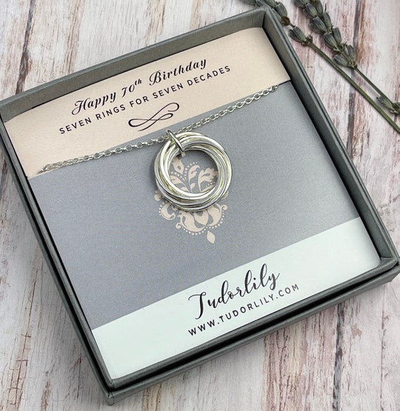 7 Rings Necklace Interlocking Rings 