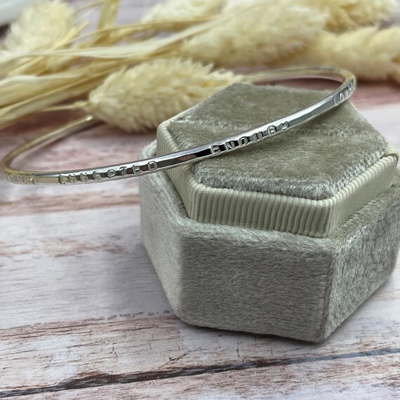 Personalised Bangle Family Names Jewelry Mum Gift Childrens Etsy UK