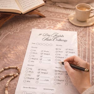 30-Day Discipline & Focus Tracker for Busy Muslim Women | Structured Habit System for Professionals and Leaders (PDF)