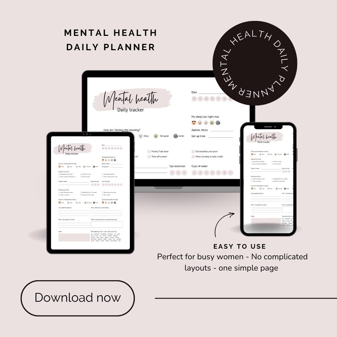 Mental Health Check in Printable | Emotional Wellness Worksheet | PDF ...
