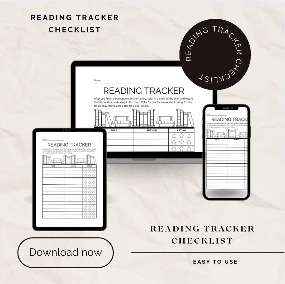 Reading Tracker Printable | Book Log | Books Habit Tracker | Booklover ...