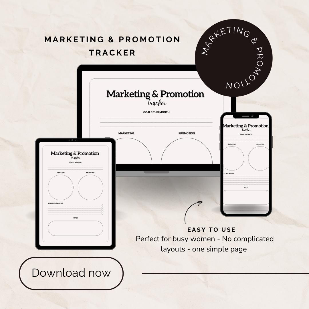 Marketing & Promotion Tracker Printable | Campaign Launch Planning ...