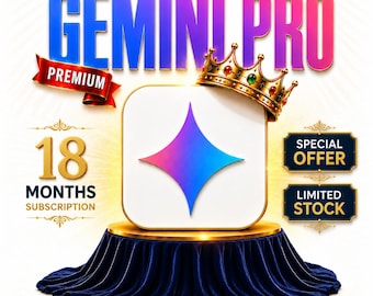 Gemini Pro 18 meses, acceso mediante enlace de canje, Google VEO 3.1, Nano Banana, NotebookLM, 5 TB de acceso completo, Google Flow-Docs (entrega digital)