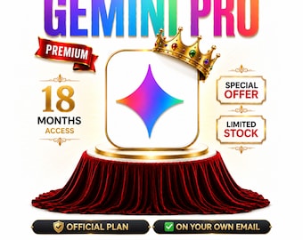 Abonnement Gemini Pro 18 mois, garantie à 100 %, VEO3, Flow, Nano Banana, NotebookLM, accès complet à Claude 5 To (livraison numérique)