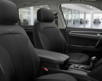 Waterproof Car Seat Covers for Front Seats Universal Fit Seat Protector Black for Cars SUVs Trucks Airbag Compatible