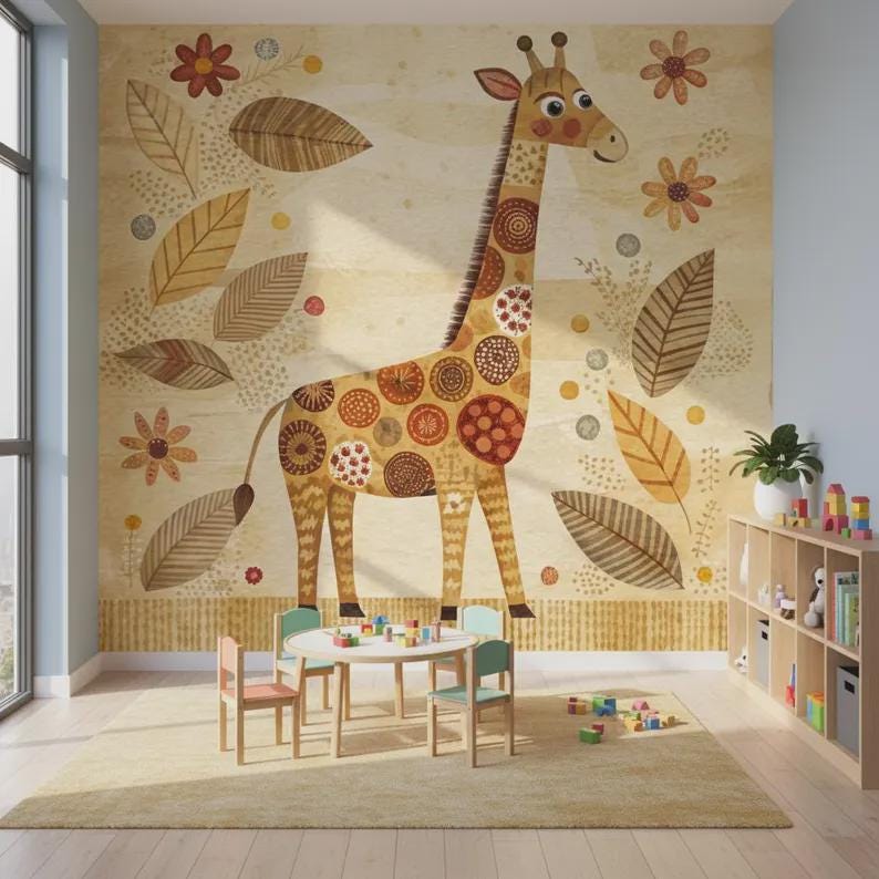 PlanToys 4634 Famille De Girafes En Bois - Puzzle Éducatif Coloré Pour Enfants Dès 18 Mois