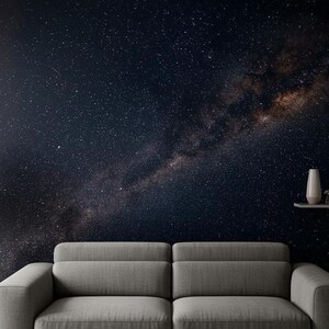 Starry Night Wall Mural: Cosmic Bedroom Decor (Removable Peel & Stick)