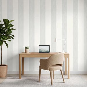 Striped Wallpaper Mural: Modern Neutral Tones - Peel and Stick