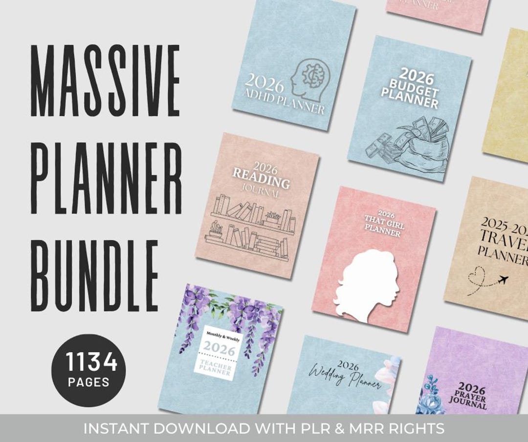 MASSIVE Planner Bundle – 1,134 Pages of Ultimate Organization | Digital ...