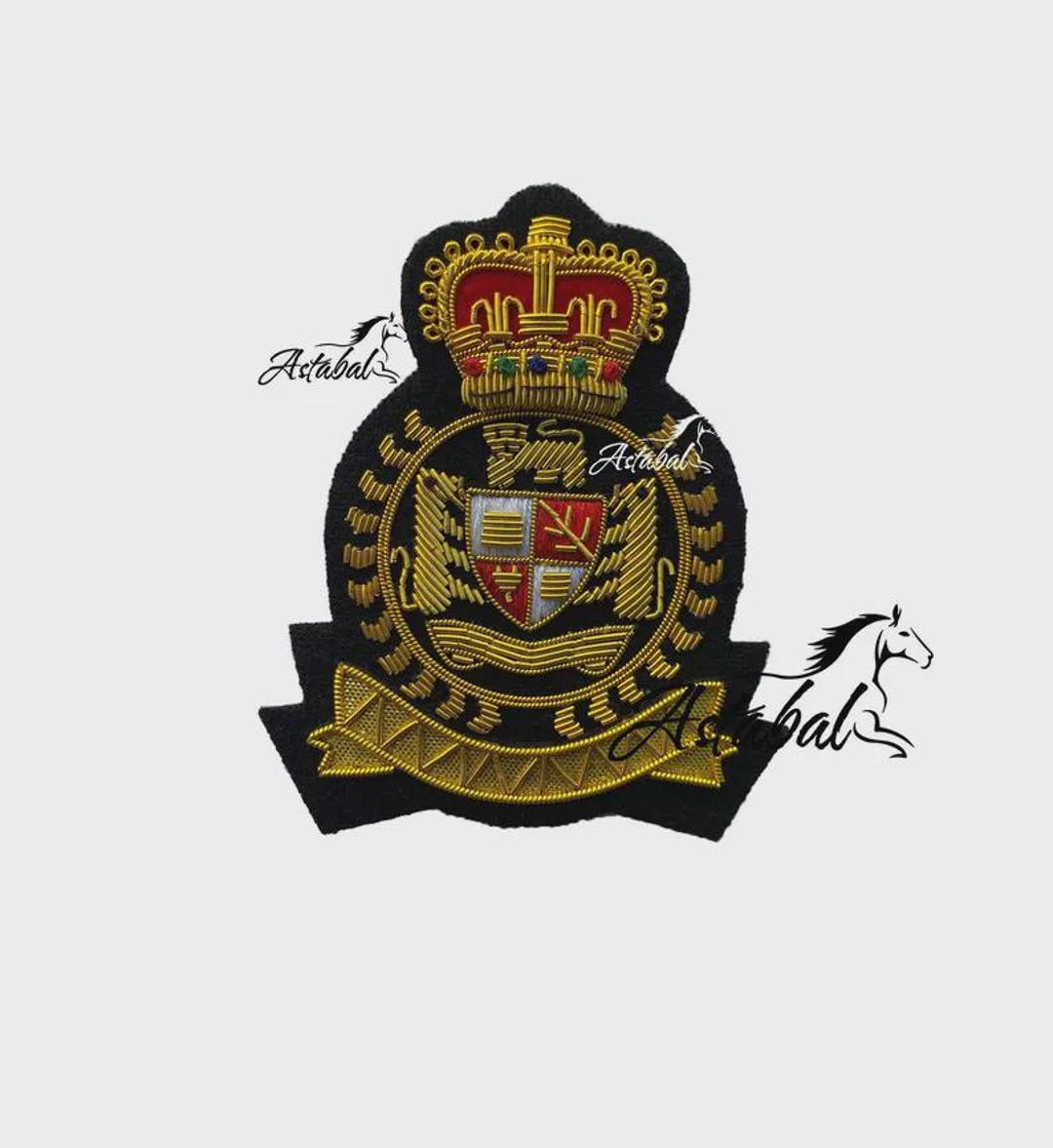 Vintage Hand Embroidered Bullion Wire Blazer Badge, Sew on , Pocket ...