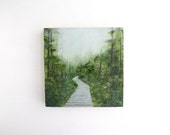 Adirondack Boardwalk Oil Painting - 6 x 6