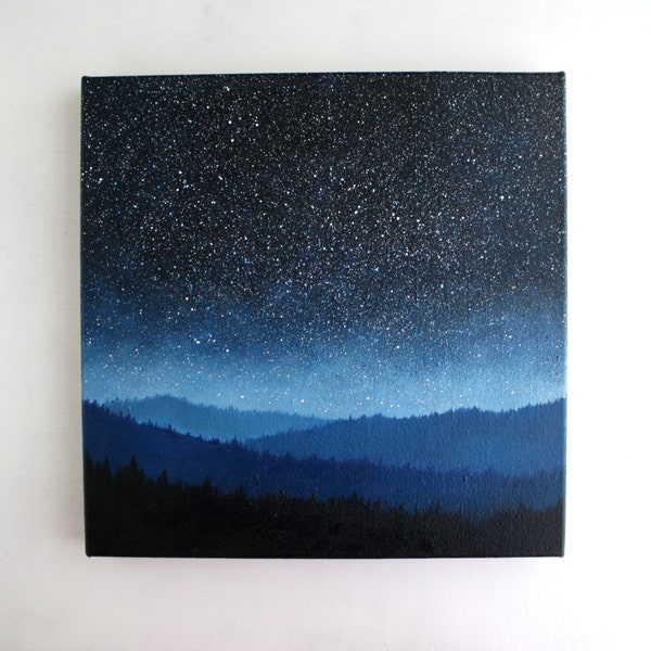 Night Sky Oil Painting - 12 x 12