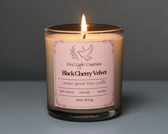 Vela artesanal de coco y albaricoque con mecha de madera - 250 ml