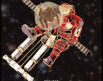 Proyecto Ave María, Gracia y Rocky PHM Pin giratorio doble esmaltado - 2,75"