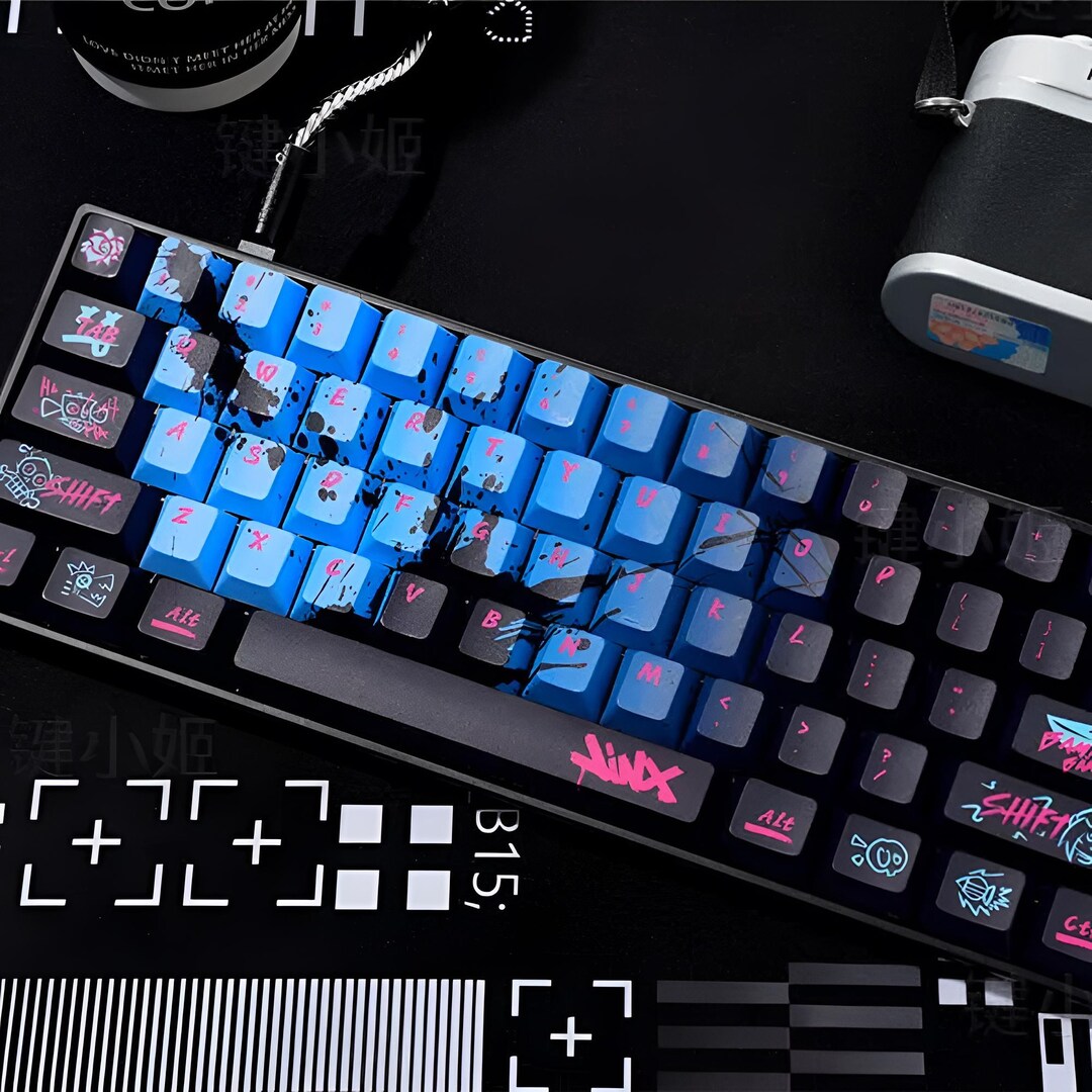 Arcane Jinx Keycaps Set – League of Legends Custom Artisan PBT Keycaps ...