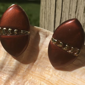 GoldTone, Rootbeer Brown, Costume Jewelry, Clip On Earrings, Wear, RePurpose, UpCycle, Shoe Clip, Button Cover