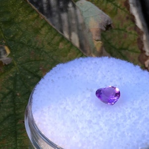 Amethyst Quartz, 0.35 carat, Heart Cut, Faceted, Loose Gemstone, Single Stone, February Birthstone, Under half carat