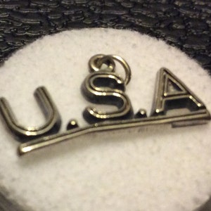 Argent sterling, breloque, anneau de saut, patriotique, États-Unis