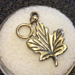 Sterling Silber, Charm, Ahornblatt, Federring, Natur, Bäume, Sirup, Kanada, Siehe Fotos für Details