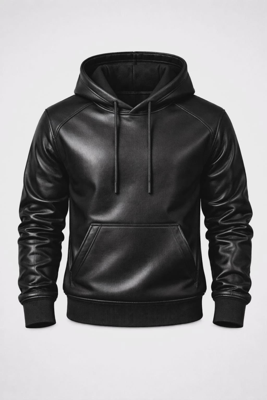 Men's Real Leather Hoodie Jacket – Handmade Lambskin Hooded