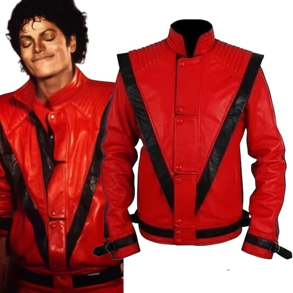 Handmade MJ Thriller Jacket – 80s Pop Star Michael Jackson Concert Style Leather for men