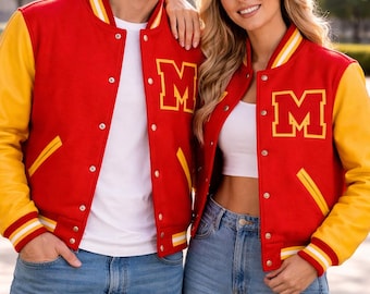 Handmade MJ Thriller Varsity Jacket – 80s Pop Star Michael Jackson Bomber Letterman Jacket
