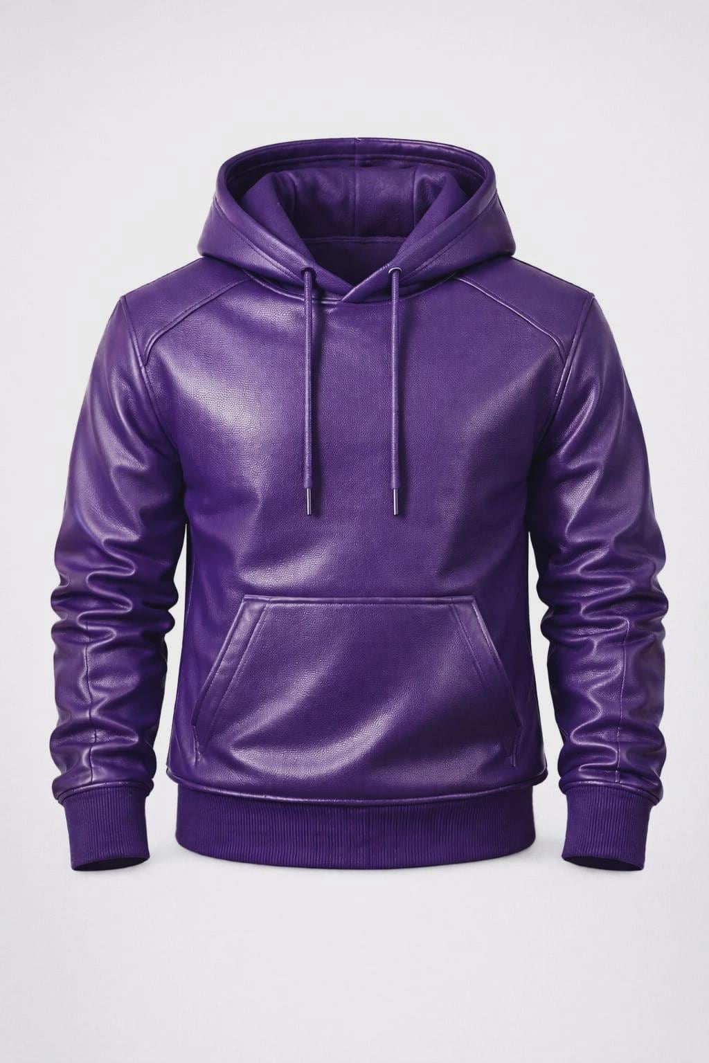 Men's Real Leather Hoodie Jacket – Handmade Lambskin Hooded