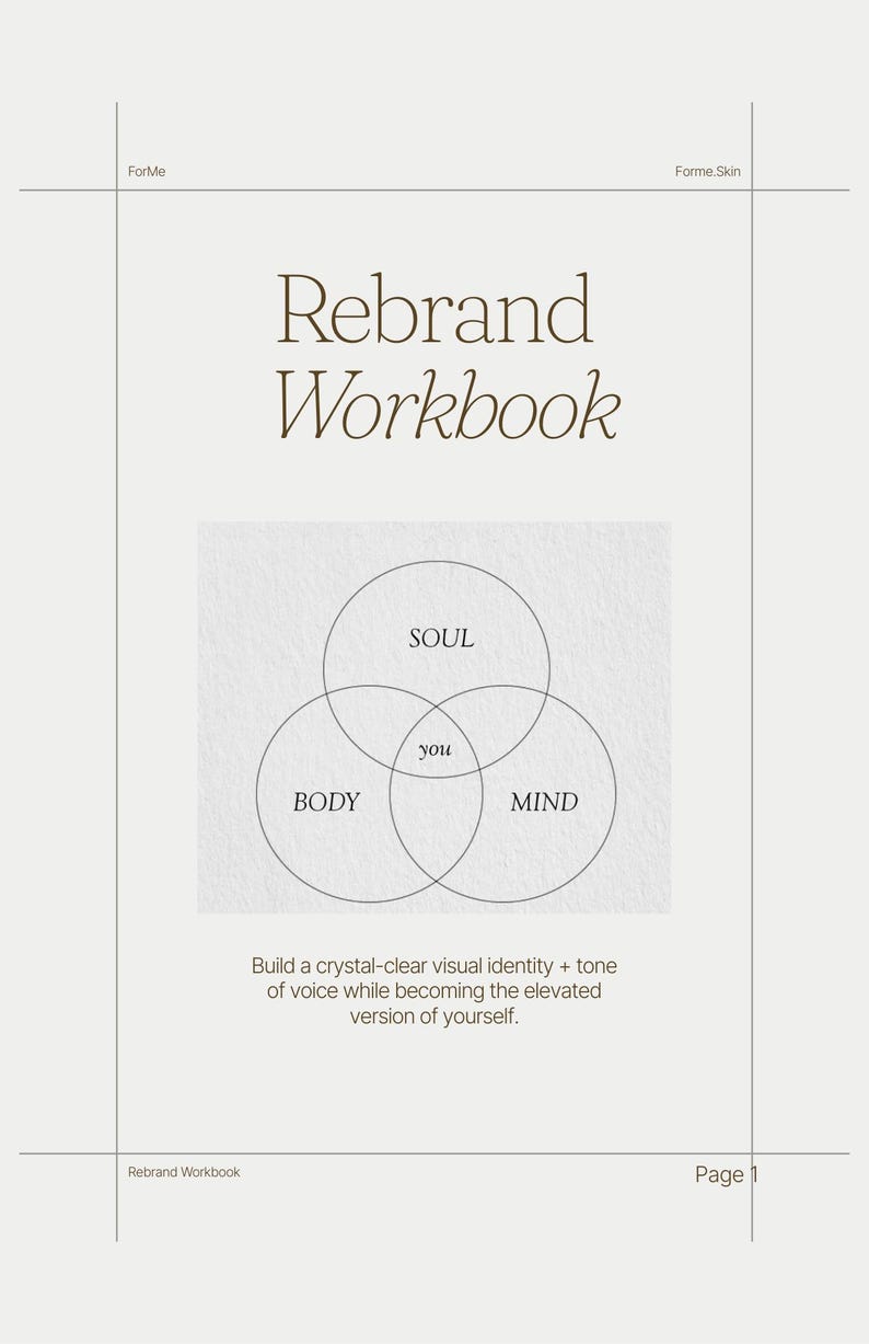 Picture of Personal Rebrand Workbook | Self-discovery & Identity Reset Guide ...
