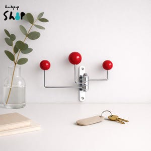 Retro Rotating Wall Hooks – Iron & Wood Coat Rack, Vintage Multi-Functional Hanger