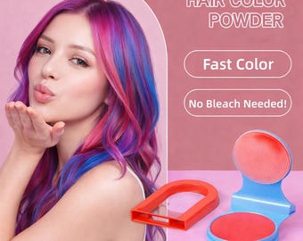 Polvere colorante temporanea per capelli: senza candeggina, colore istantaneo, delicato sui capelli / Ideale per mèches colorate fai da te