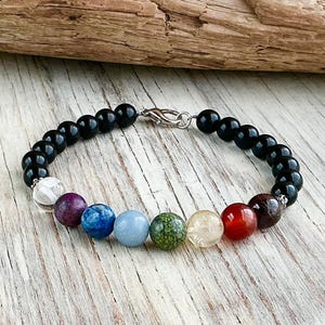 7-Chakra Bracelet w/Quartz - Balance, Reiki Braclet