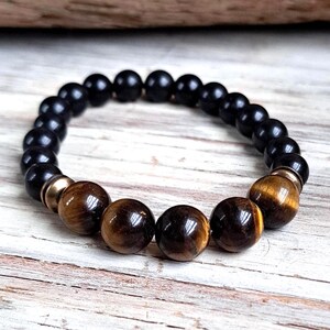 Tiger Eye Stretch Bracelet -  Protection, Concentration, Clear Thinking, Reiki Bracelet
