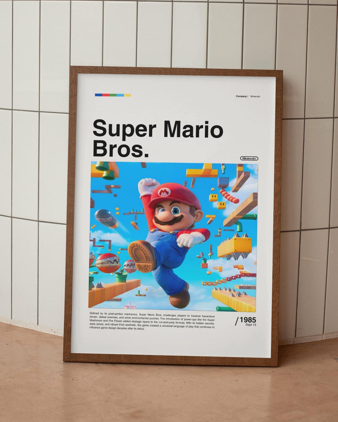 Super Mario Bros Poster, Gaming Gift, Gaming Print Poster, Gaming Wall ...