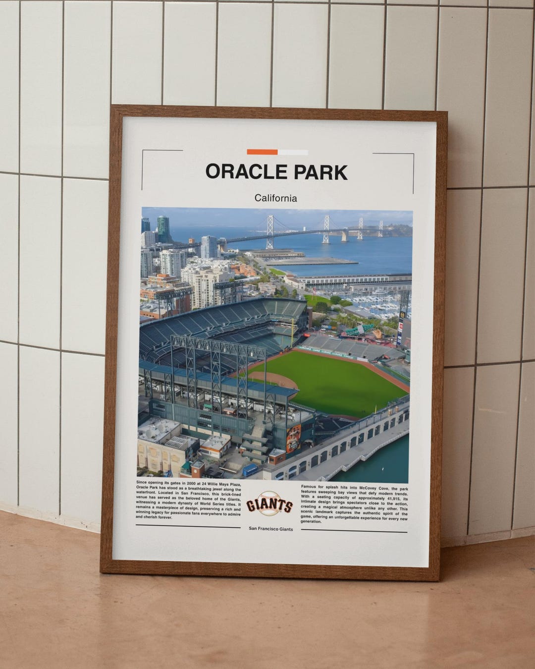Oracle Park Stadium Poster, San Francisco Giants Wall Art, Giants Print ...