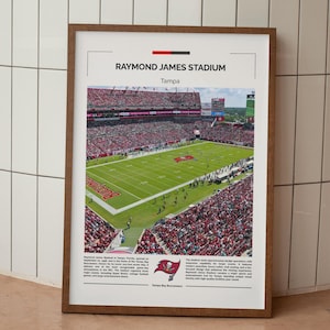 Raymond James Stadium poster, Tampa Bay Buccaneers Wall Art, Buccaneers Print, NFL-poster, NFL Wall Art, cadeau voor voetbalfans, stadionkunst