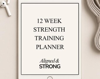 12 Week Strength Training Planner Printable Digital Fitness Planner Template Workout Log Gym Planner Progress PR Tracker PDF download