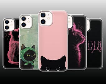 Funda para teléfono con gatitos adorables, diseño de gato kawaii, para iPhone 17, 17Pro, 16e, 15, 14, 13, 12, Samsung S25 Fe, S24, A17, A56, Pixel 10Pro, 9A