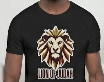 Lion of Judah Shirt for Men, Christian Lion T-Shirt, Biblical Warrior Tee, Faith Based Men's Shirt, Jesus Lion Graphic Tee, Christian Gift