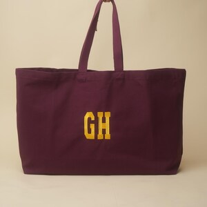 Personalisierte Canvas Tote Bag mit Bestickung – Individuelle Tasche mit Name, Logo oder Line Art– Hochwertiges Geschenk für Sie & Ihn