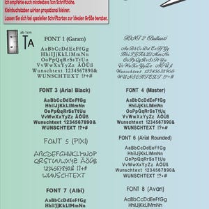 Peut inclure: Image pr&eacute;sentant diff&eacute;rents styles de polices, dont Garam et Arial Black, avec des exemples de texte et de chiffres. L'image est un guide des diff&eacute;rentes polices pour la conception.
