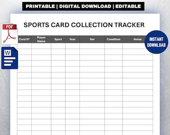 Sports Card Collector Tracker Template