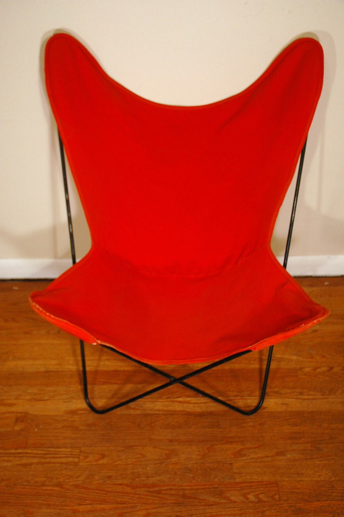 Knoll Hardoy Butterfly Chair Mid Century Modern Orange Etsy
