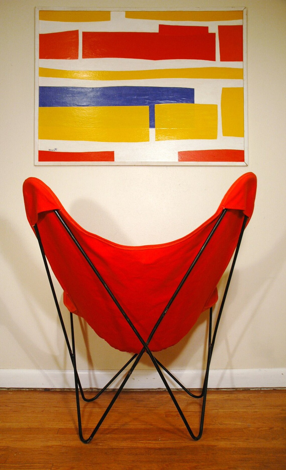 Knoll Hardoy Butterfly Chair Mid Century Modern Orange Etsy